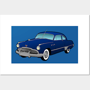 1949 Buick dark blue Posters and Art